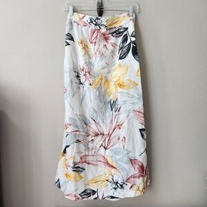 C&C California | NWT Floral Linen Midi Skirt